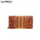TR70-W010 Trinity Ranch Tooled Collection Secretary Style Wallet