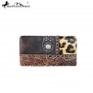 MW670-W010 Montana West Safari/Concho Collection Secretary Style Wallet