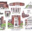 Purdue University - West Lafayette, Indiana - Hand Colored