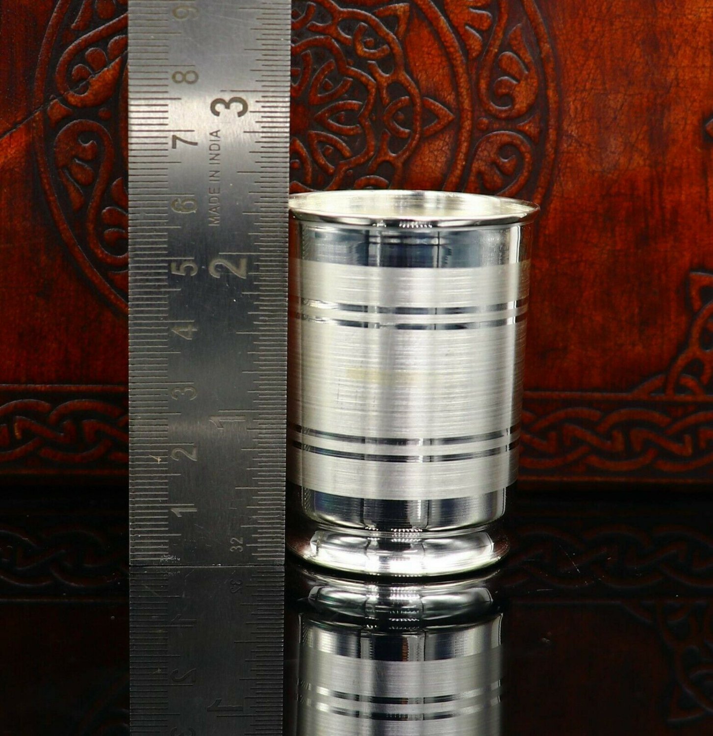 999 solid sterling silver glass, bowl & spoon for baby/kids utensils