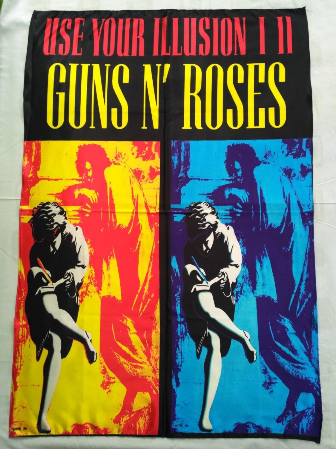 GUNS N ROSES - Use your illusion I &2 FLAG cloth POSTER Banner Heavy Glam METAL