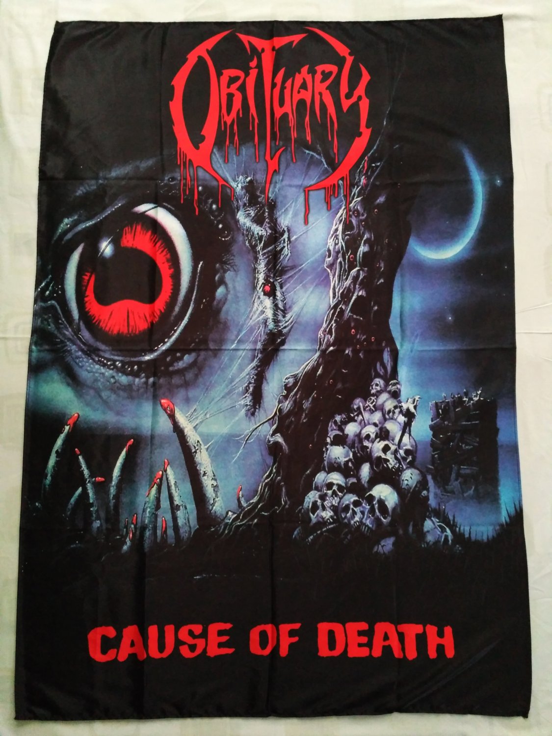 OBITUARY - Cause of death FLAG cloth POSTER Banner Death METAL Bolt thrower