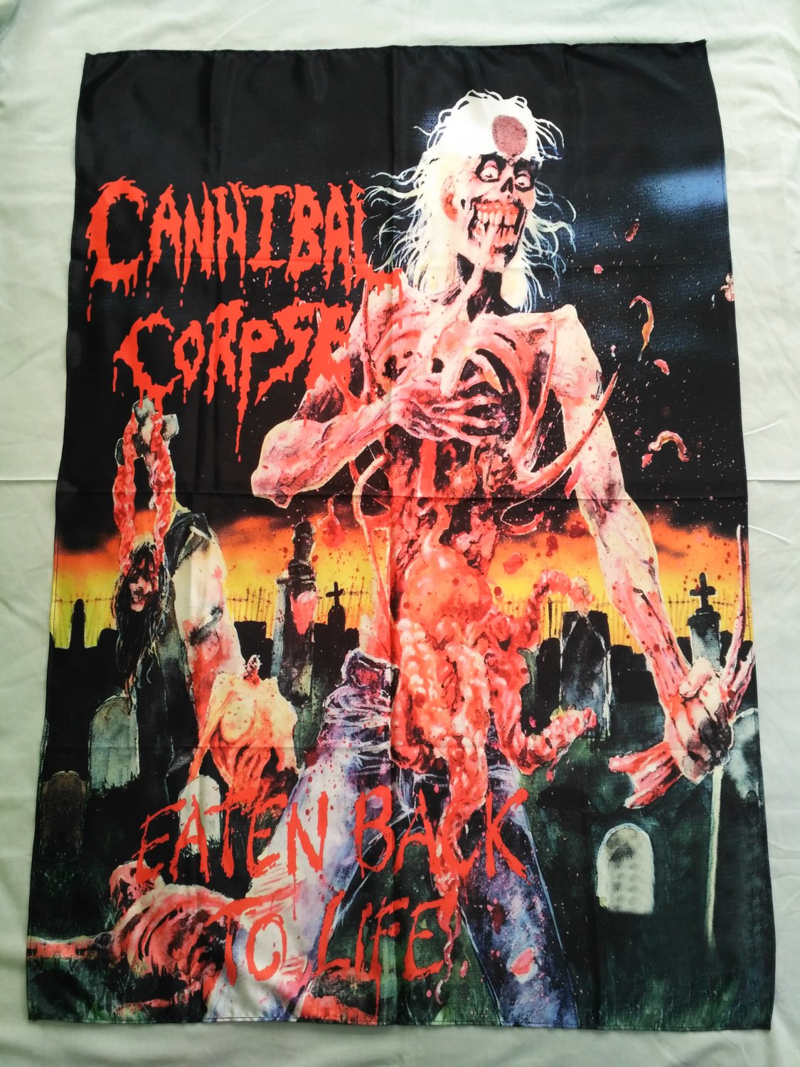 CANNIBAL CORPSE - Eaten back to life FLAG Death METAL cloth poster Banner Gore