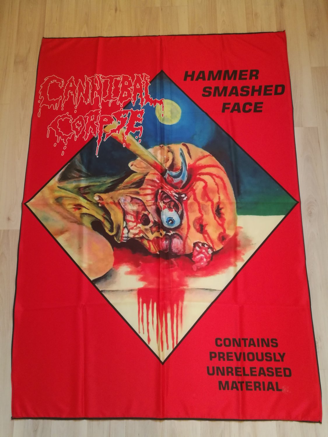CANNIBAL CORPSE - Hammer smashed face FLAG Heavy death metal cloth poster