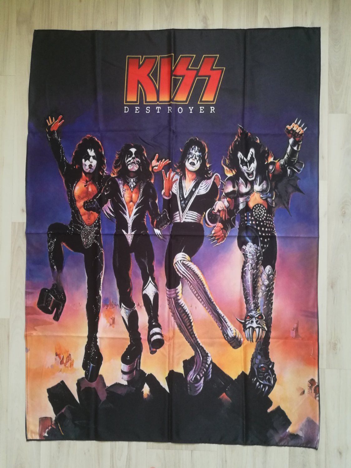 KISS - Destroyer FLAG cloth POSTER Banner Hard rock Heavy METAL Gene Simmons