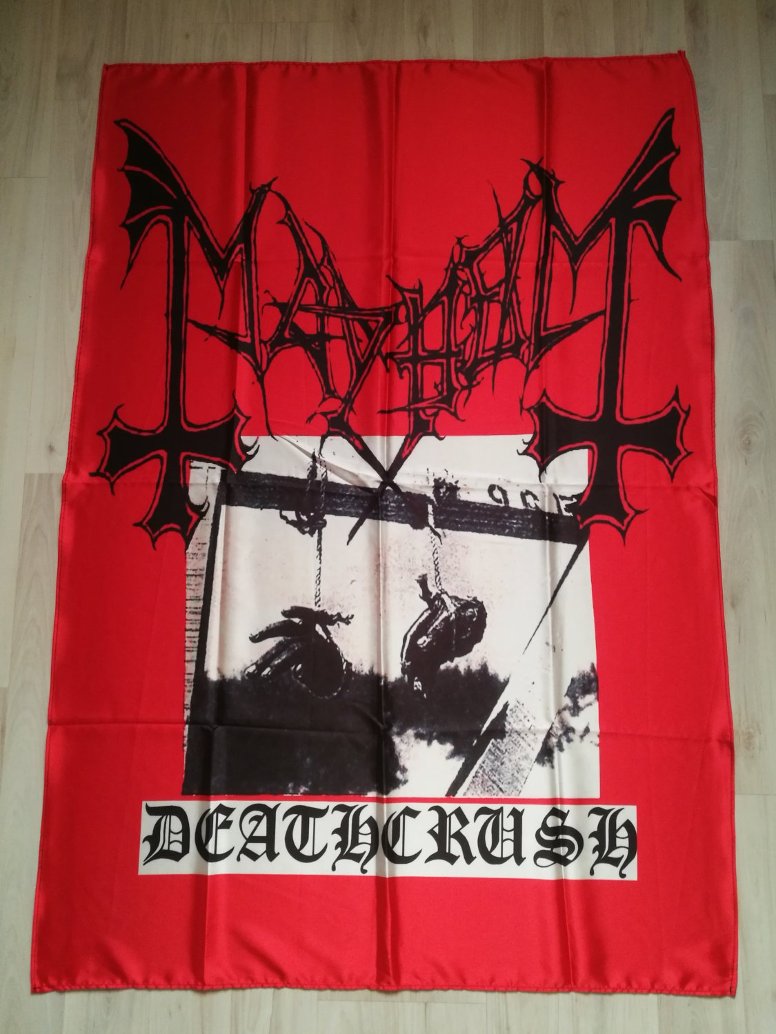 MAYHEM - Deathcrush FLAG Black metal cloth poster Burzum Euronymous