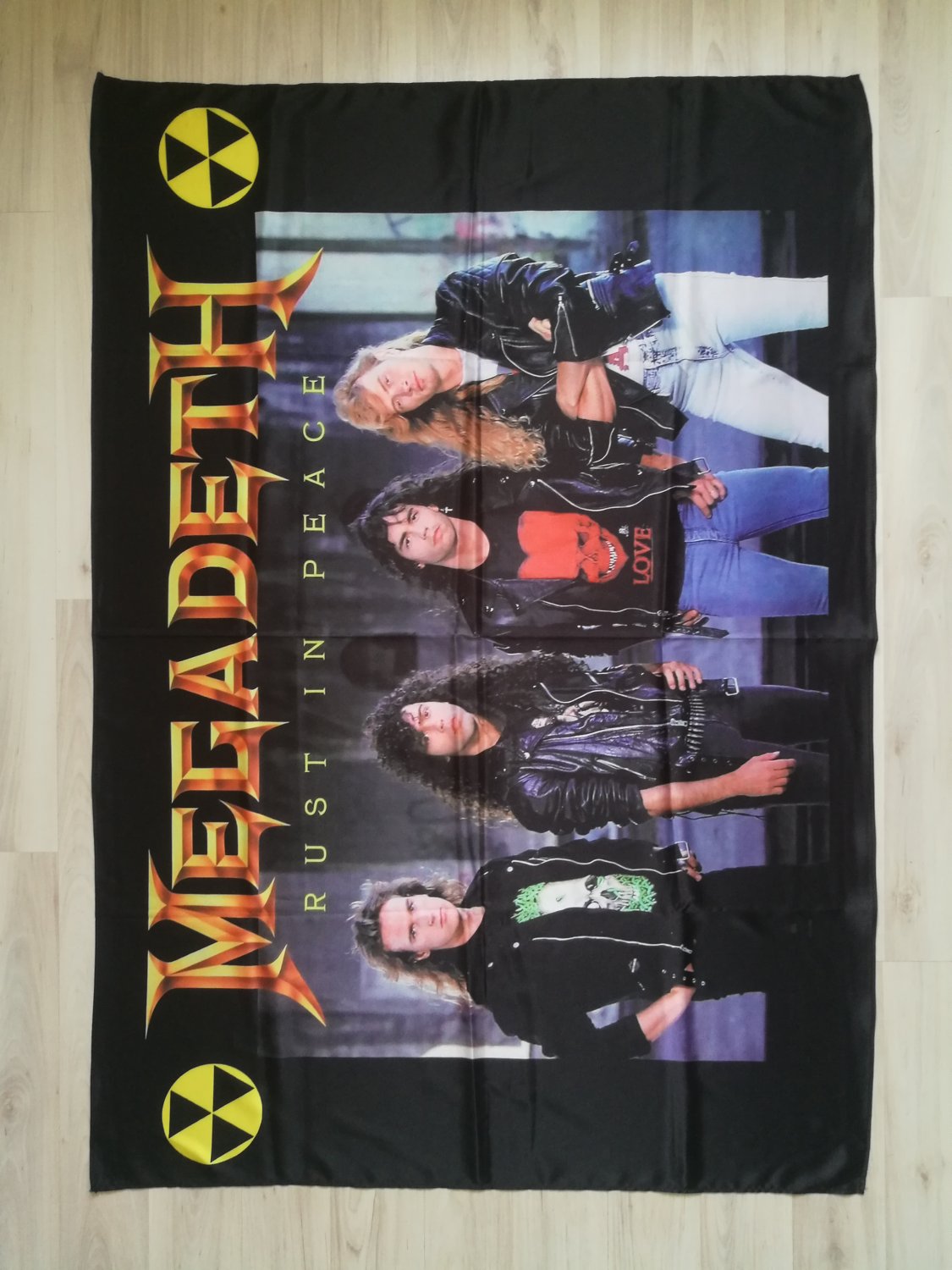 MEGADETH - Band photo Rust in peace FLAG Thrash Metal cloth poster Dave Mustaine