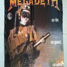 MEGADETH - So far so good so what FLAG Thrash Metal cloth poster Dave Mustaine Speed Metal