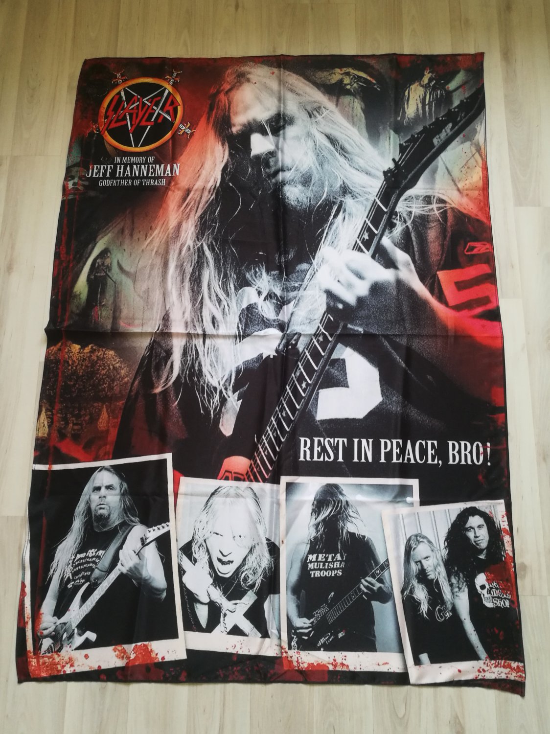 SLAYER - Hanneman Rest in peace bro FLAG Heavy death metal cloth poster
