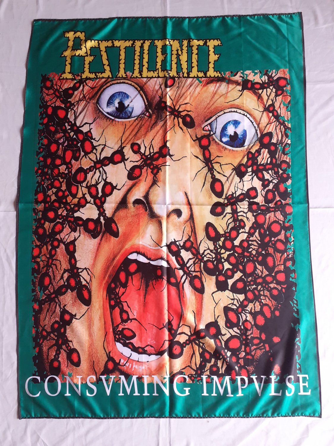 PESTILENCE - Consuming Impulse FLAG cloth poster Banner Death metal Bolt thrower