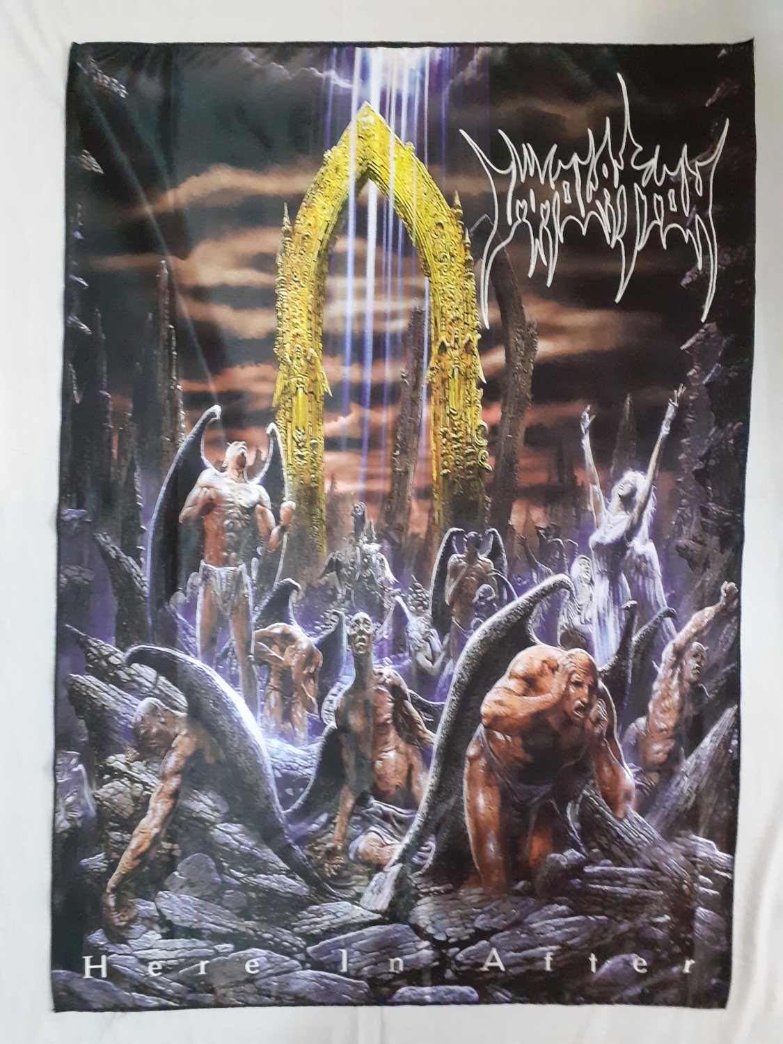 IMMOLATION - Here in after FLAG Heavy death metal cloth poster