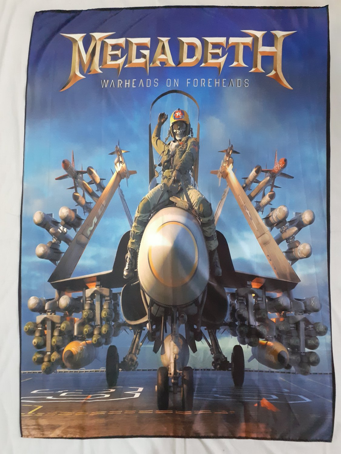MEGADETH - Warheads on foreheads FLAG cloth POSTER Banner Thrash METAL Mustaine