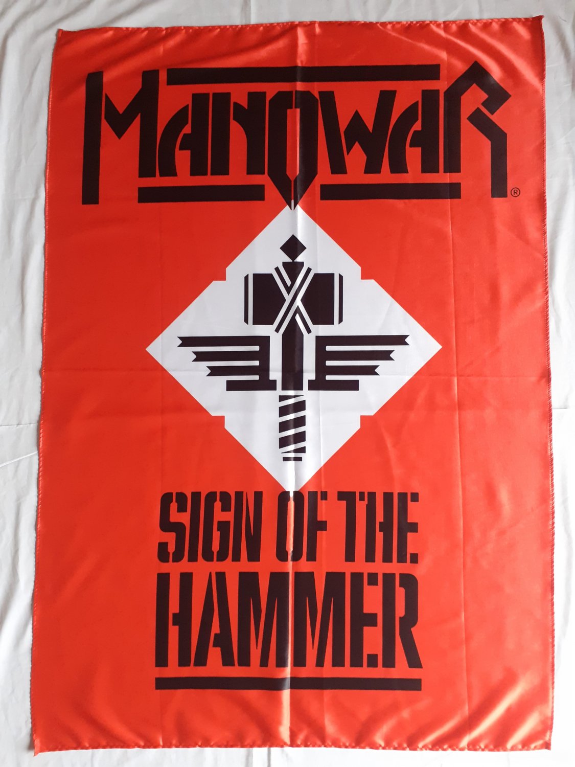MANOWAR - Sign of the hammer FLAG cloth POSTER Banner Heavy Power METAL