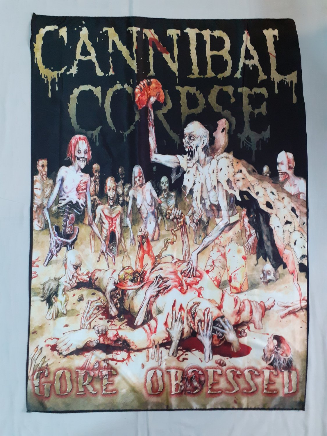 CANNIBAL CORPSE - Gore obsessed FLAG Heavy death metal cloth poster