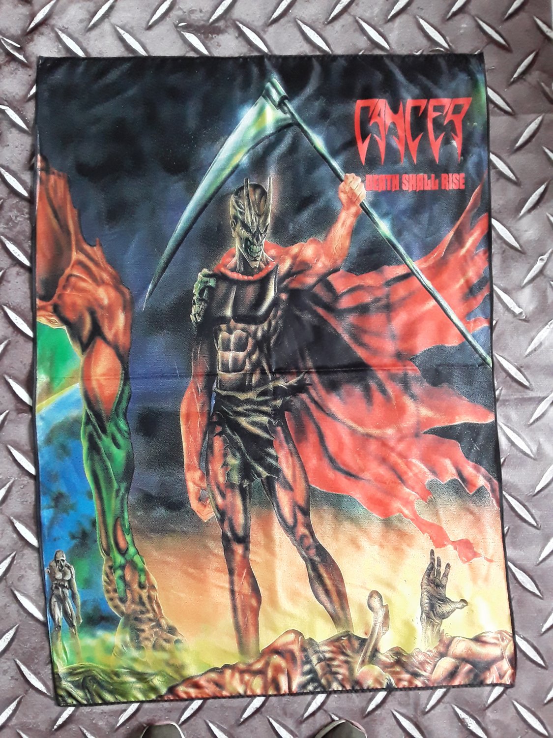 CANCER - Death shall rise FLAG cloth poster banner Old school Death metal Morbid angel