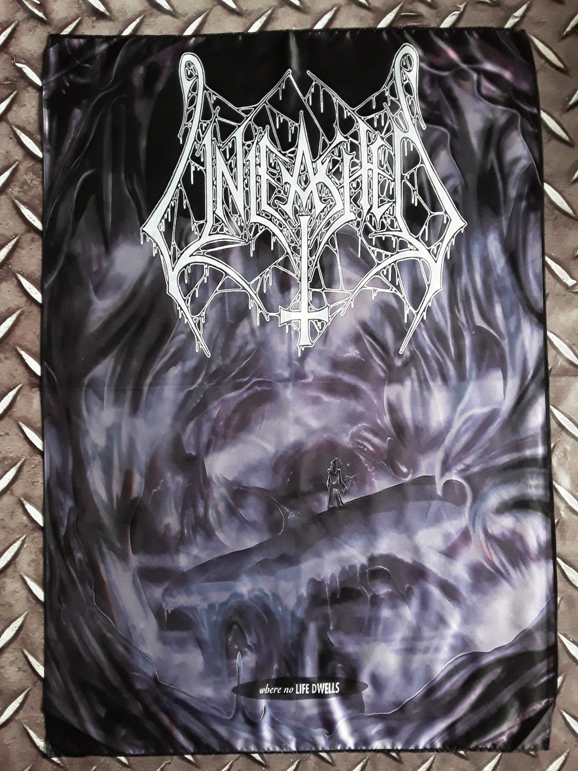 UNLEASHED - Where no life dwells FLAG cloth POSTER Banner Death METAL Dismember