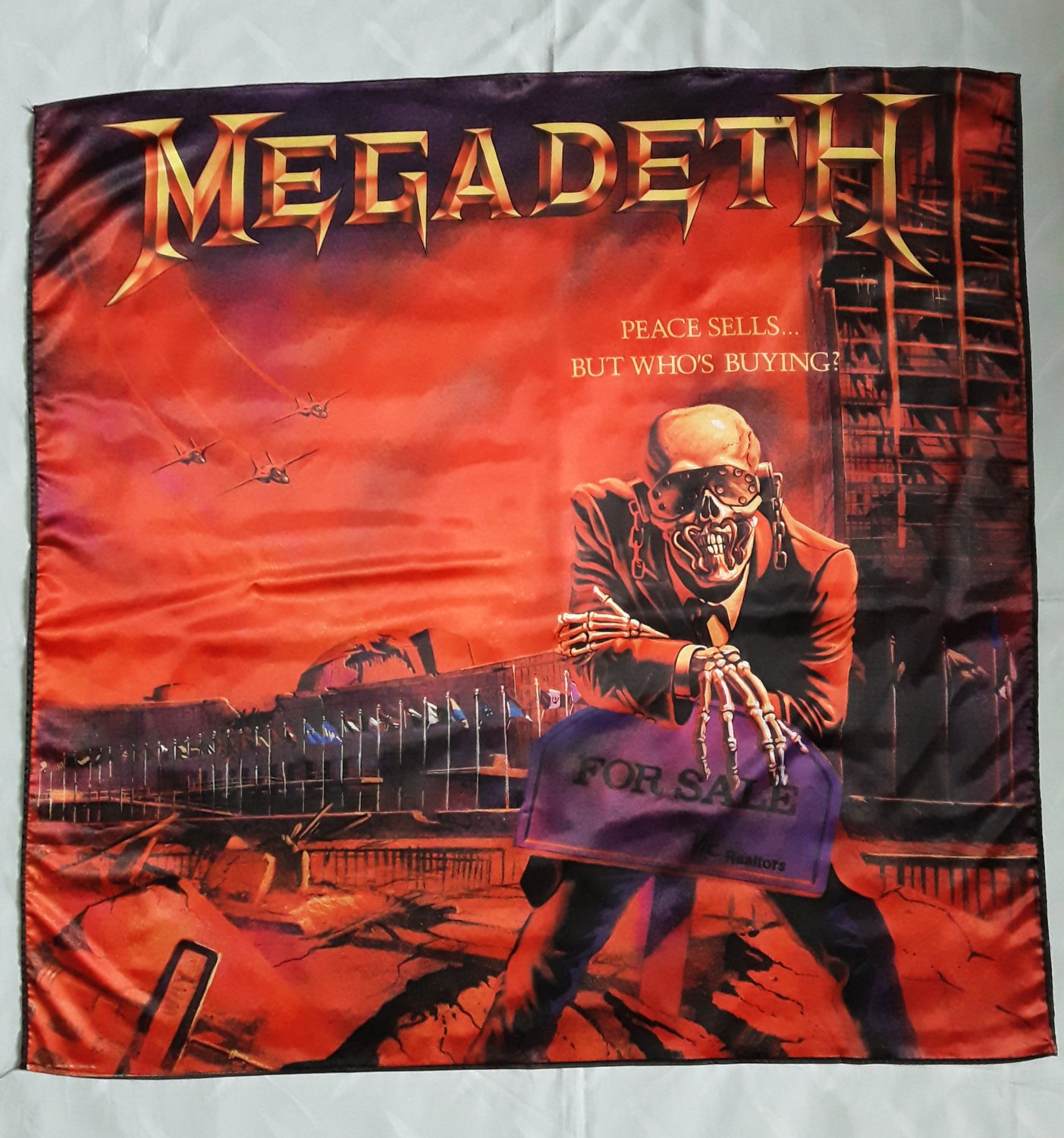 MEGADETH - Peace sells POSTER FLAG Heavy death metal cloth poster