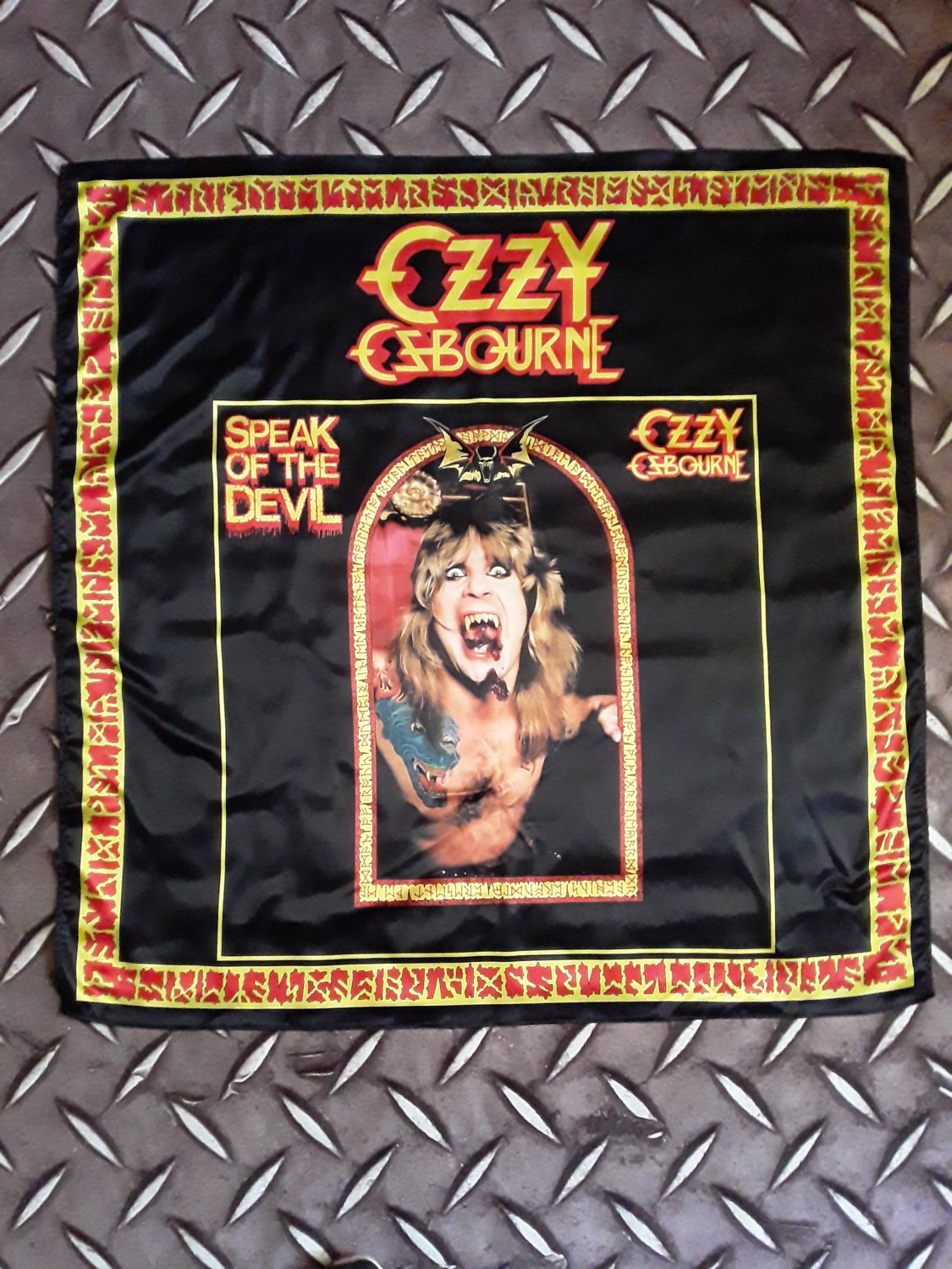 OZZY OSBOURNE - Speak of the devil FLAG cloth POSTER Banner Heavy metal Black sabbath