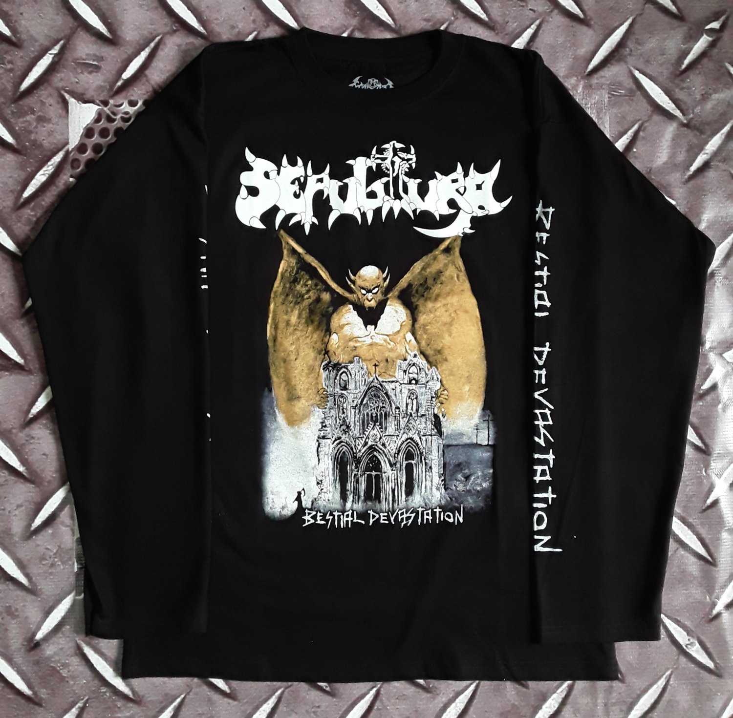 SEPULTURA - Bestial Devastation Long sleeve shirt Black (L) NEW heavy ...