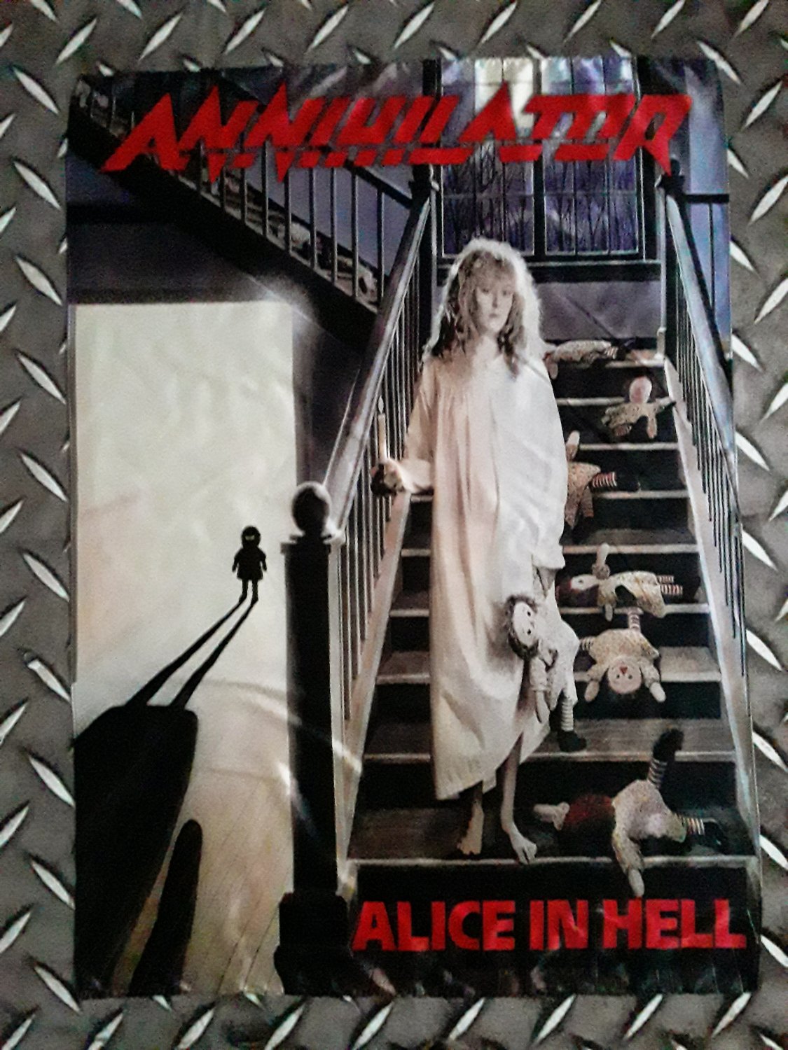 ANNIHILATOR - Alice in hell FLAG Heavy death black metal cloth poster