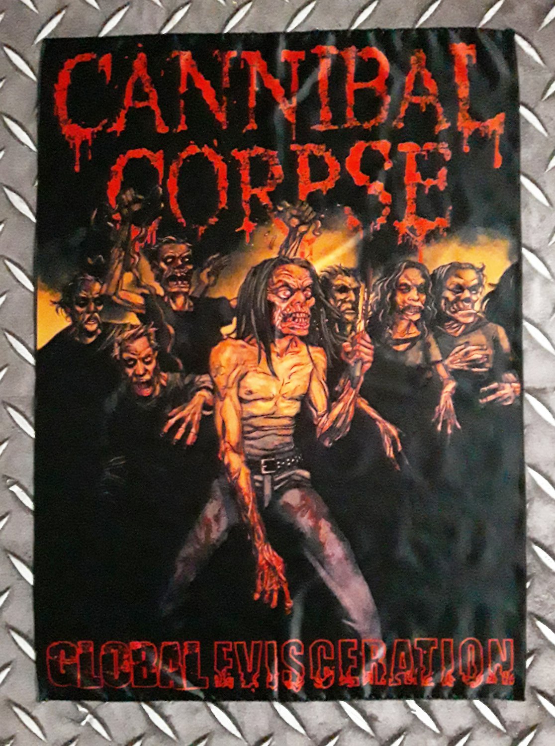 CANNIBAL CORPSE - Global evisceration FLAG Heavy death black metal cloth poster