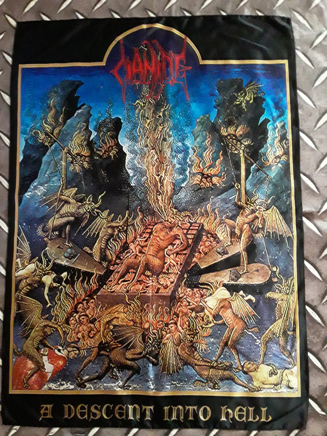 CIANIDE - A descent into hell FLAG cloth Poster Banner Thrash Death METAL