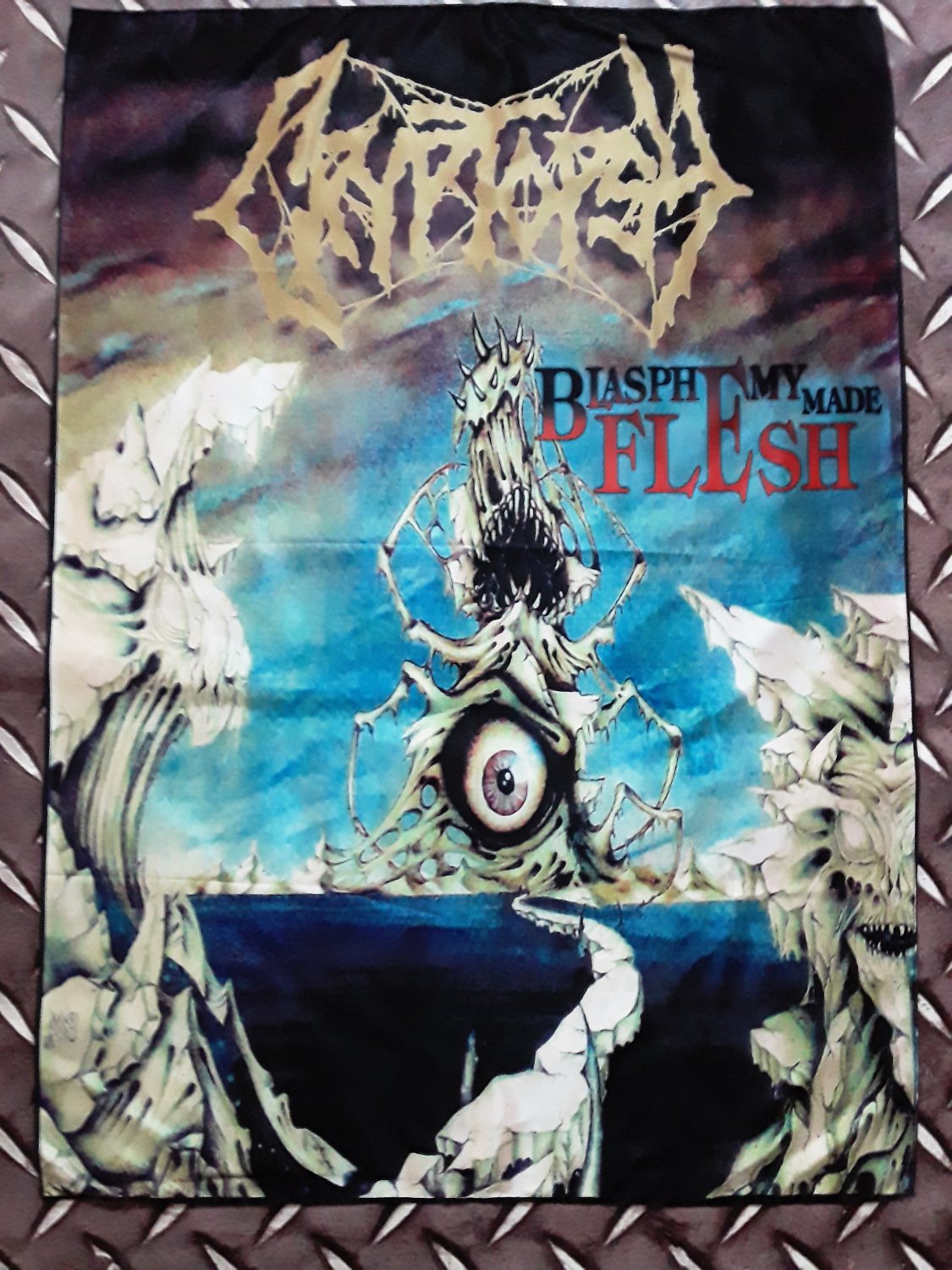 CRYPTOPSY - Blasphemy made flesh FLAG cloth poster Banner Death METAL Carcass