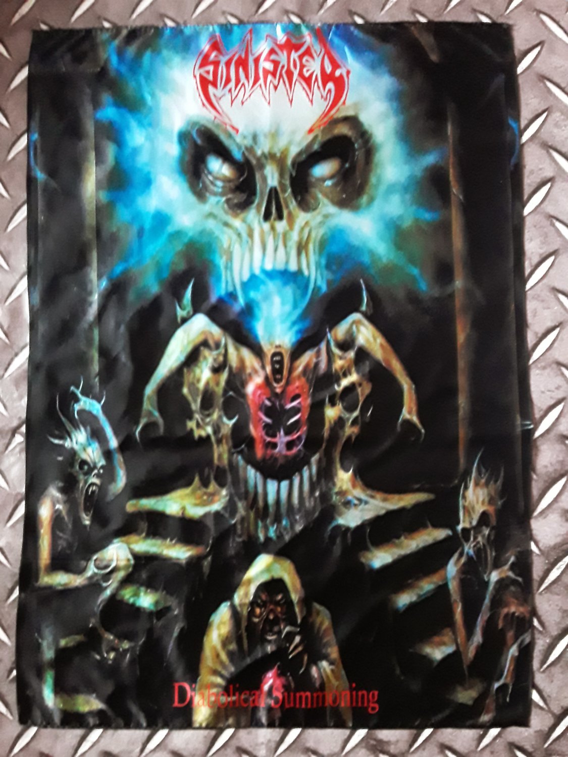 SINISTER - Diabolical Summoning FLAG Cloth poster Death metal Bolt thrower Asphyx