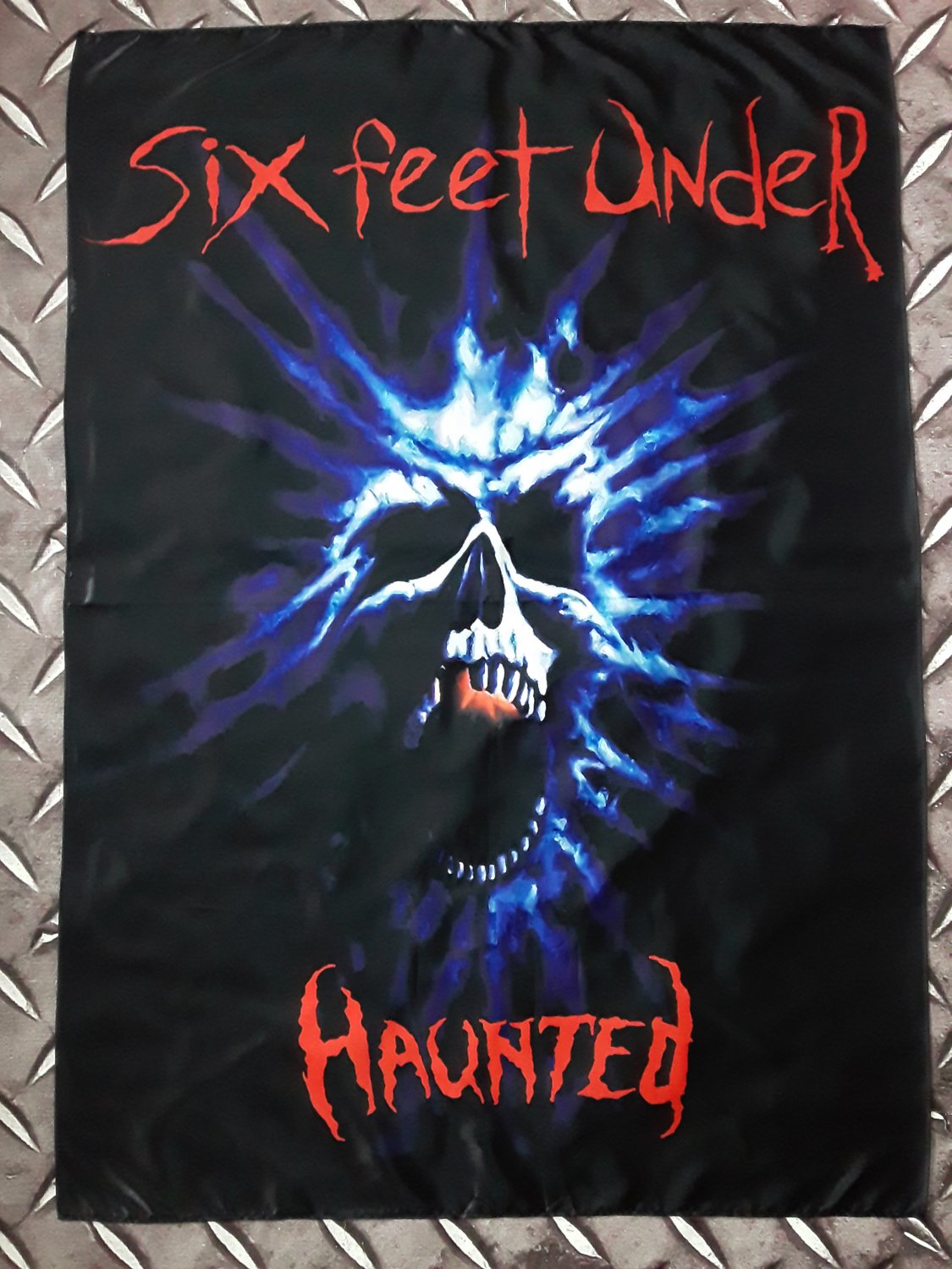 SIX FEET UNDER - Haunted FLAG Cloth poster Death metal banner Chris Barnes