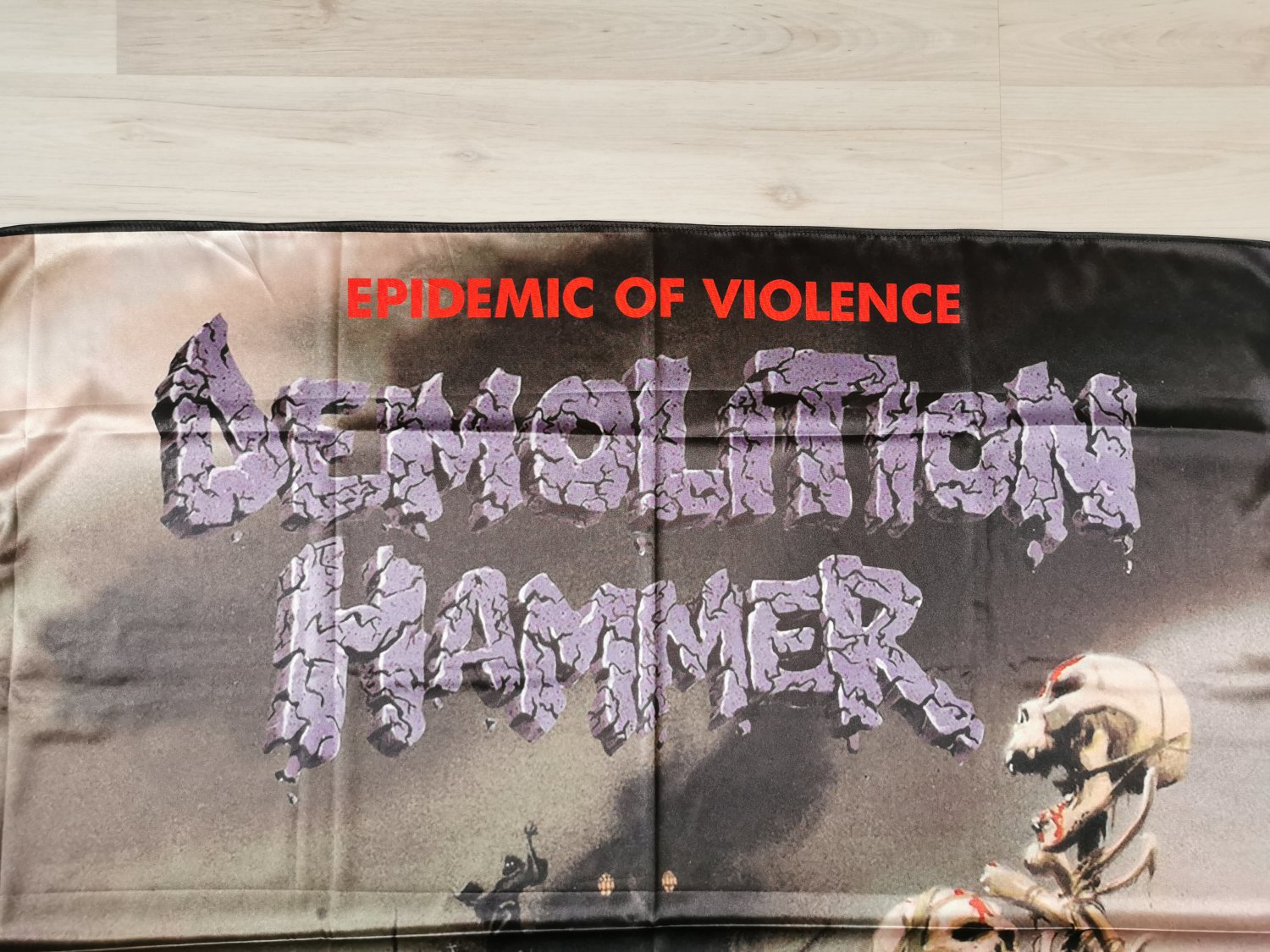 DEMOLITION HAMMER Epidemic of violence FLAG Thrash metal cloth poster