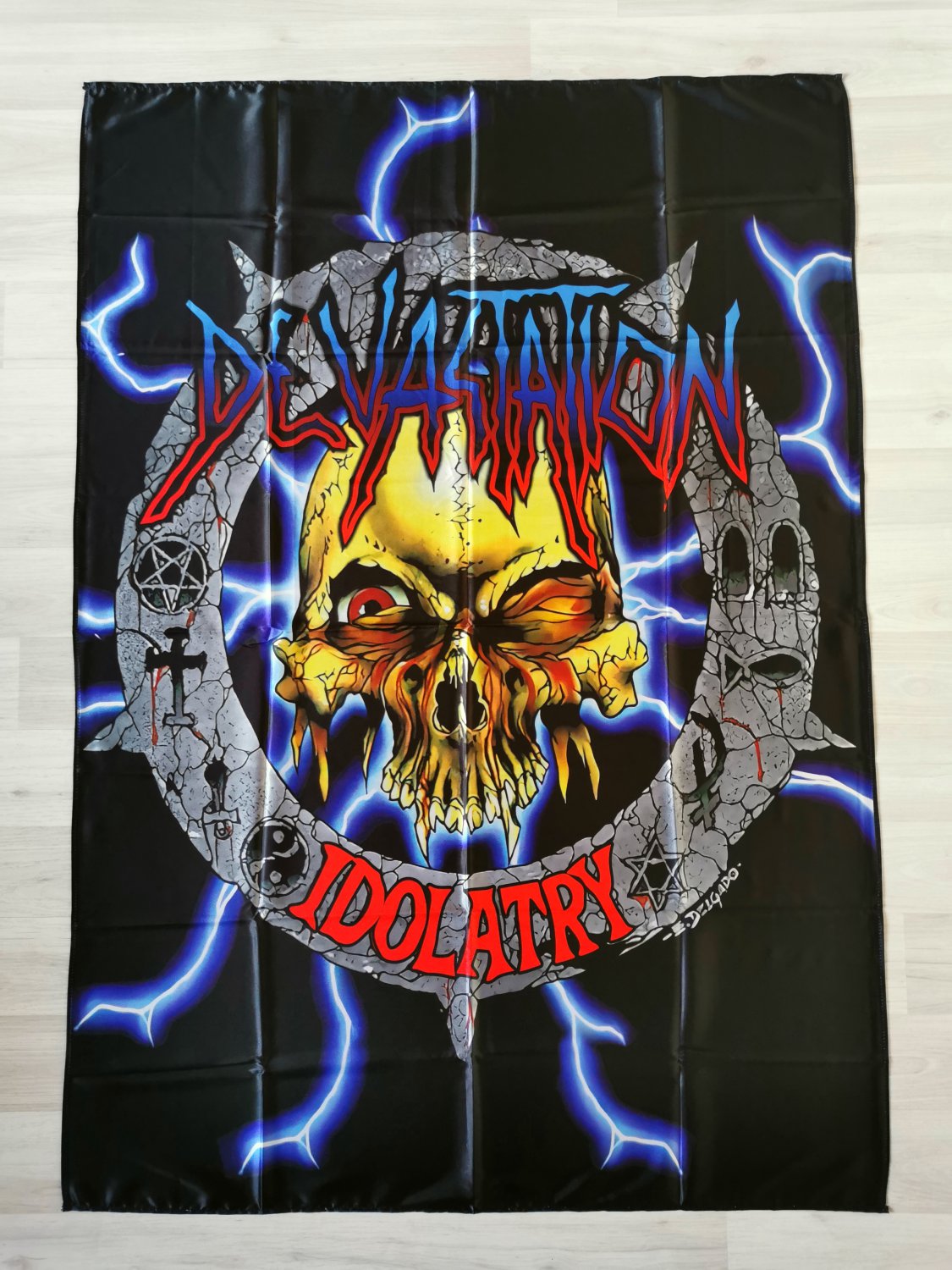 DEVASTATION - Idolatry FLAG Thrash metal cloth poster banner