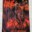 GRAVE - You'll never see FLAG cloth POSTER Banner Death METAL Cannibal Corpse