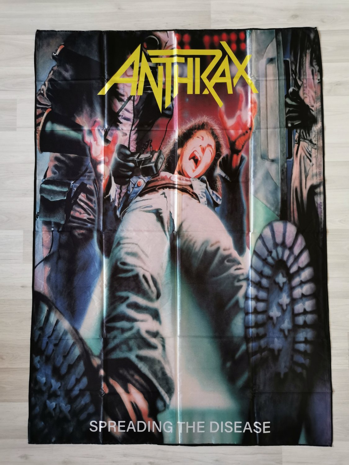 ANTHRAX - Spreading the disease FLAG Thrash metal cloth poster Slayer thrash