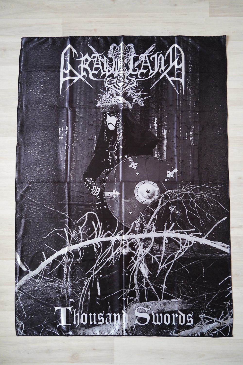 GRAVELAND - Thousand swords FLAG Black metal cloth poster Norwegian metal