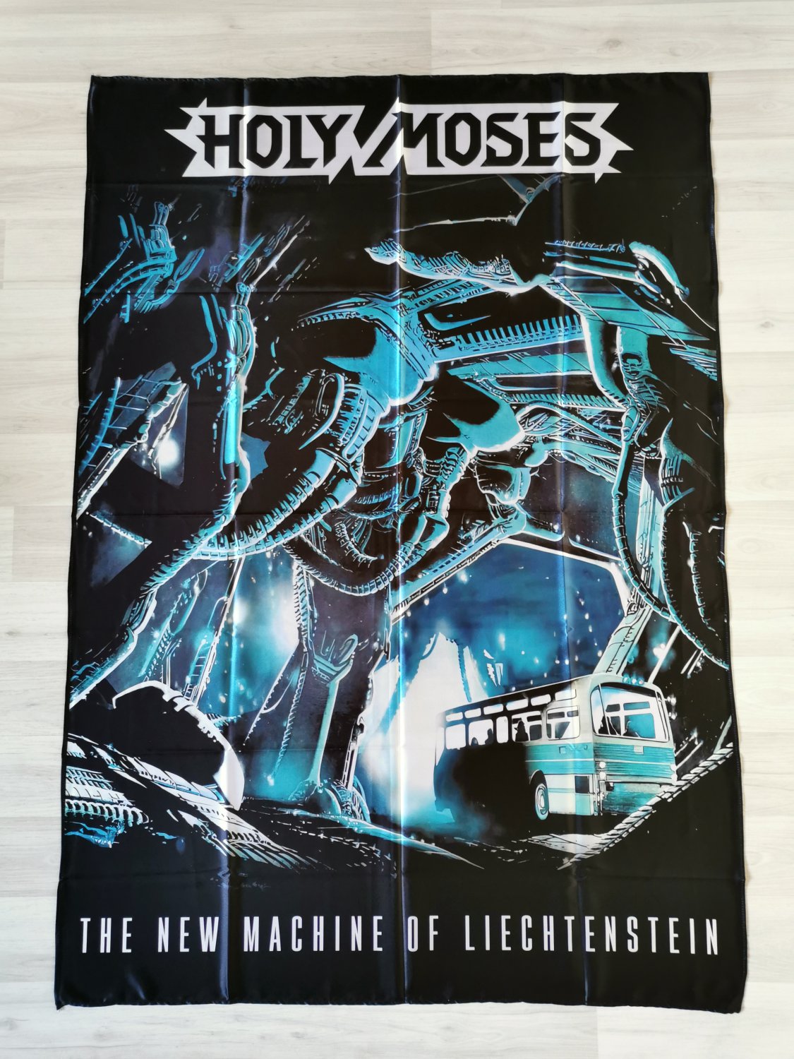HOLY MOSES - The new machine of Lichtenstein FLAG Thrash metal cloth poster teutonic metal