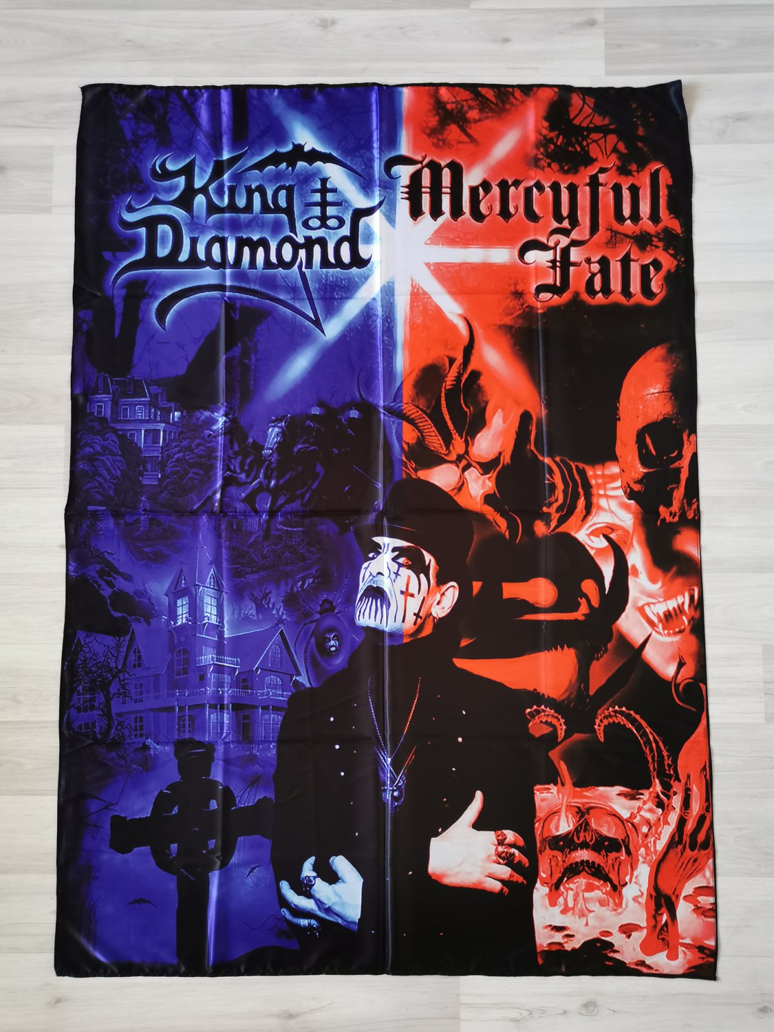 KING DIAMOND - Mercyful Fate FLAG cloth POSTER Banner Heavy METAL NWOBHM