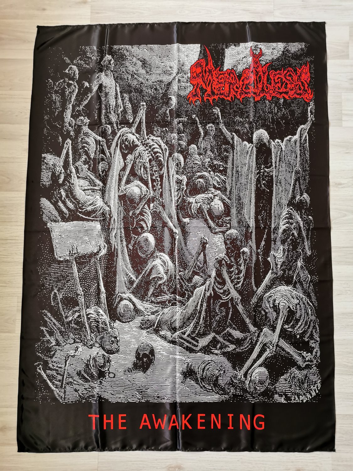 MERCILESS - The awakening FLAG Thrash metal cloth poster Sodom Kreator Tankard