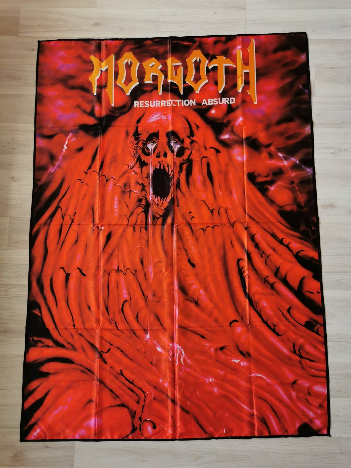 MORGOTH - Resurrection absurd FLAG Death metal cloth poster Asphyx Dismember Gorguts