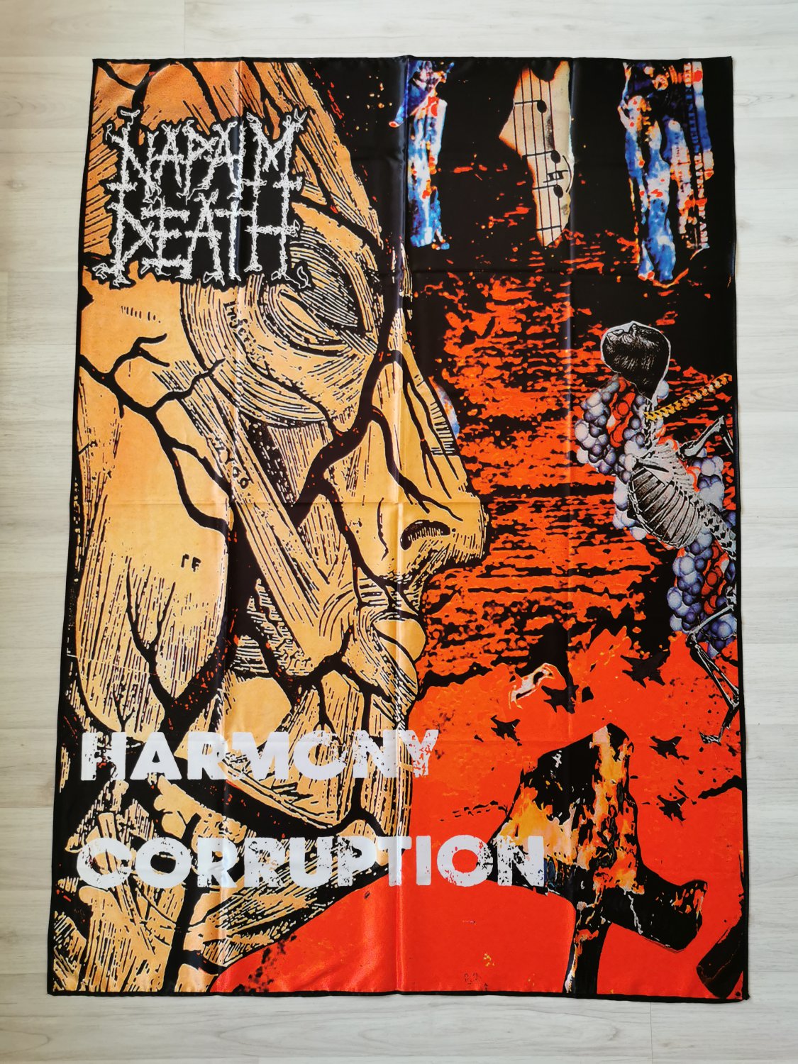 NAPALM DEATH - Harmony corruption FLAG Death metal cloth poster ...