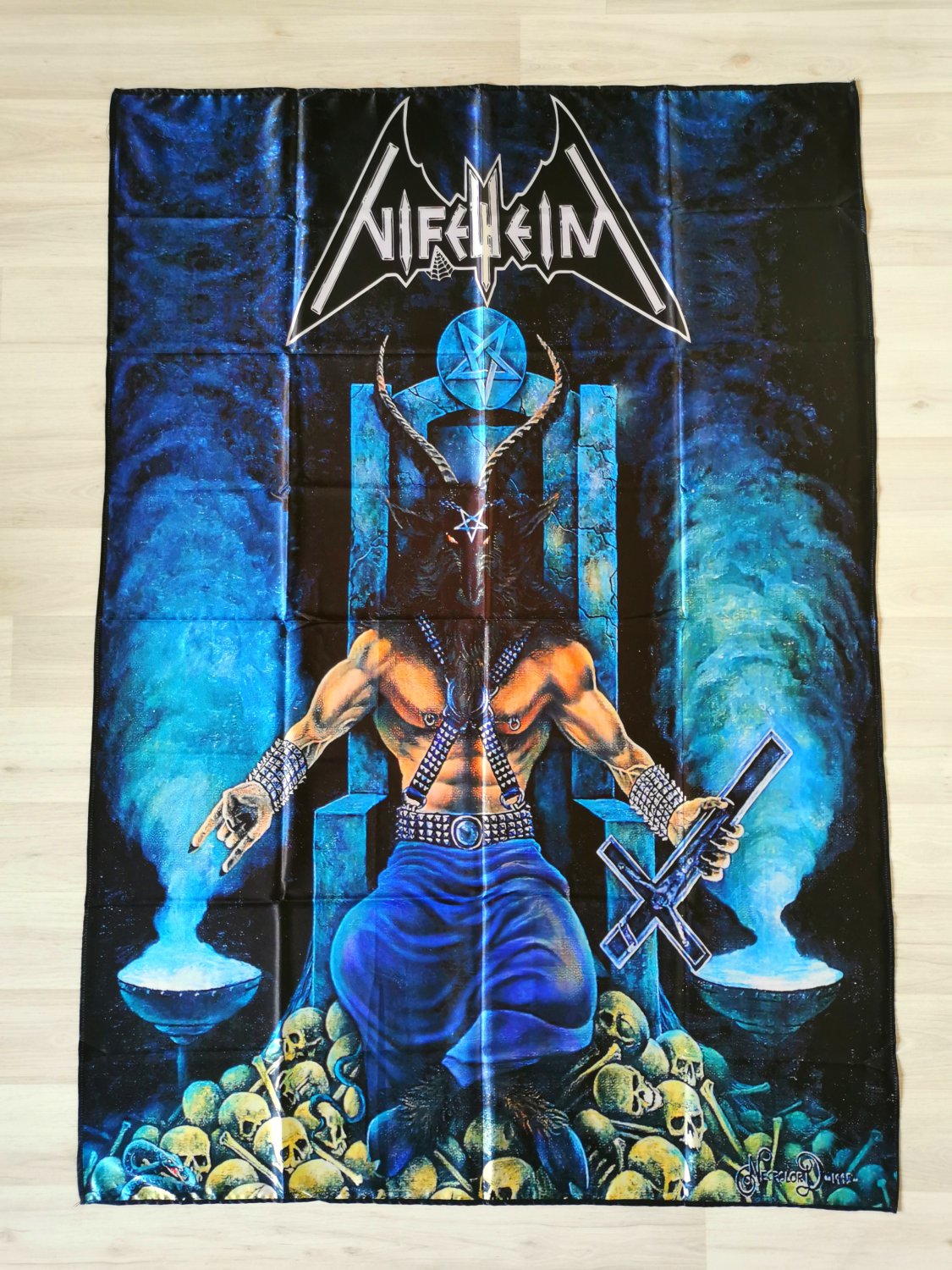 NIFELHEIM - Nifelheim FLAG Thrash Black metal cloth poster Burzum Mayhem