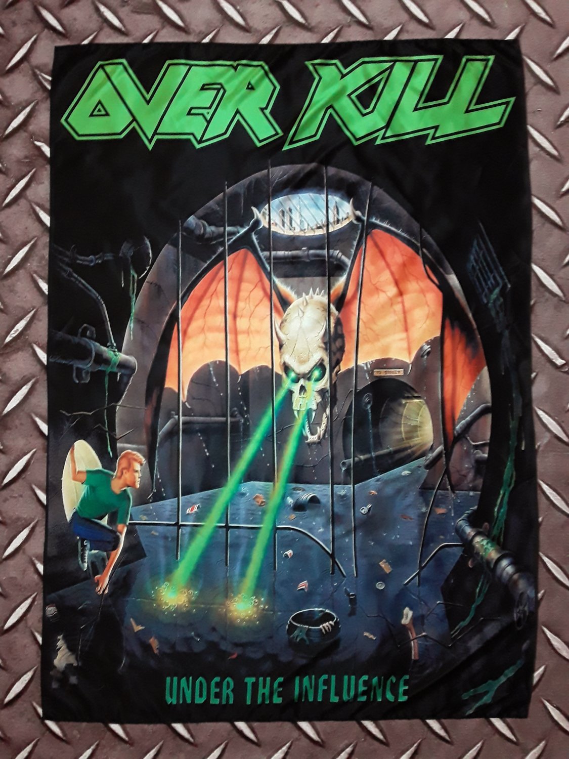 OVERKILL - Under the influence FLAG cloth poster Banner Thrash metal Speed metal Death angel Anthrax