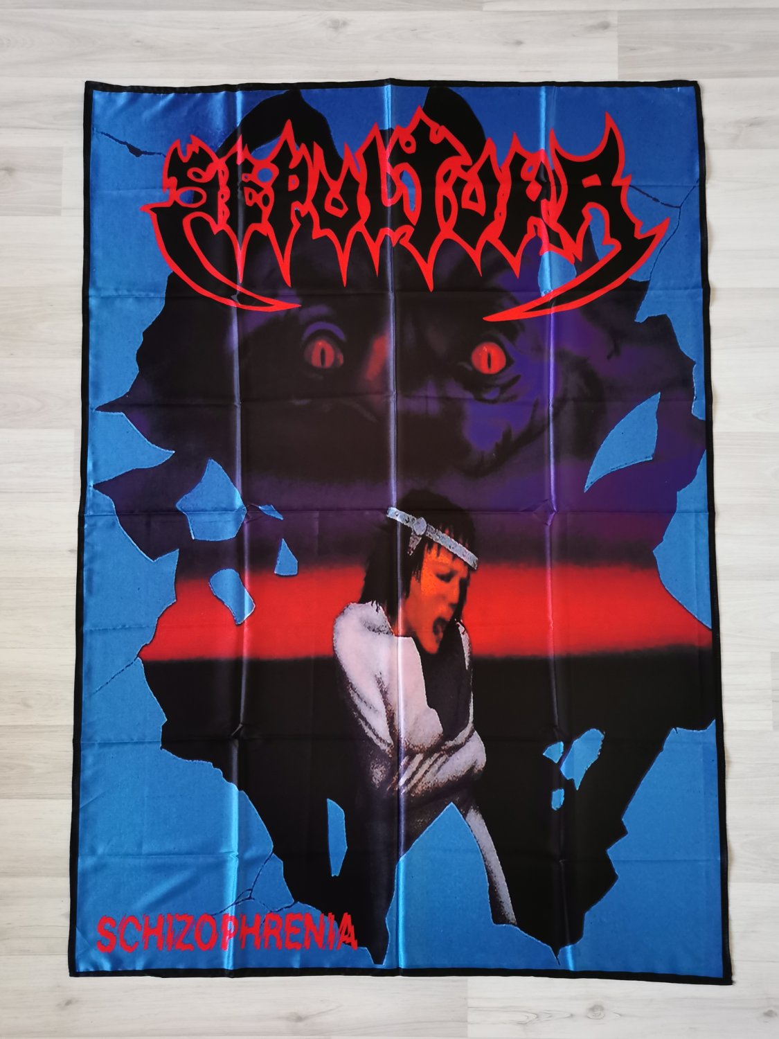 SEPULTURA - Schizophrenia FLAG Cloth poster banner Brazilian thrash metal Cavalera Sarcofago