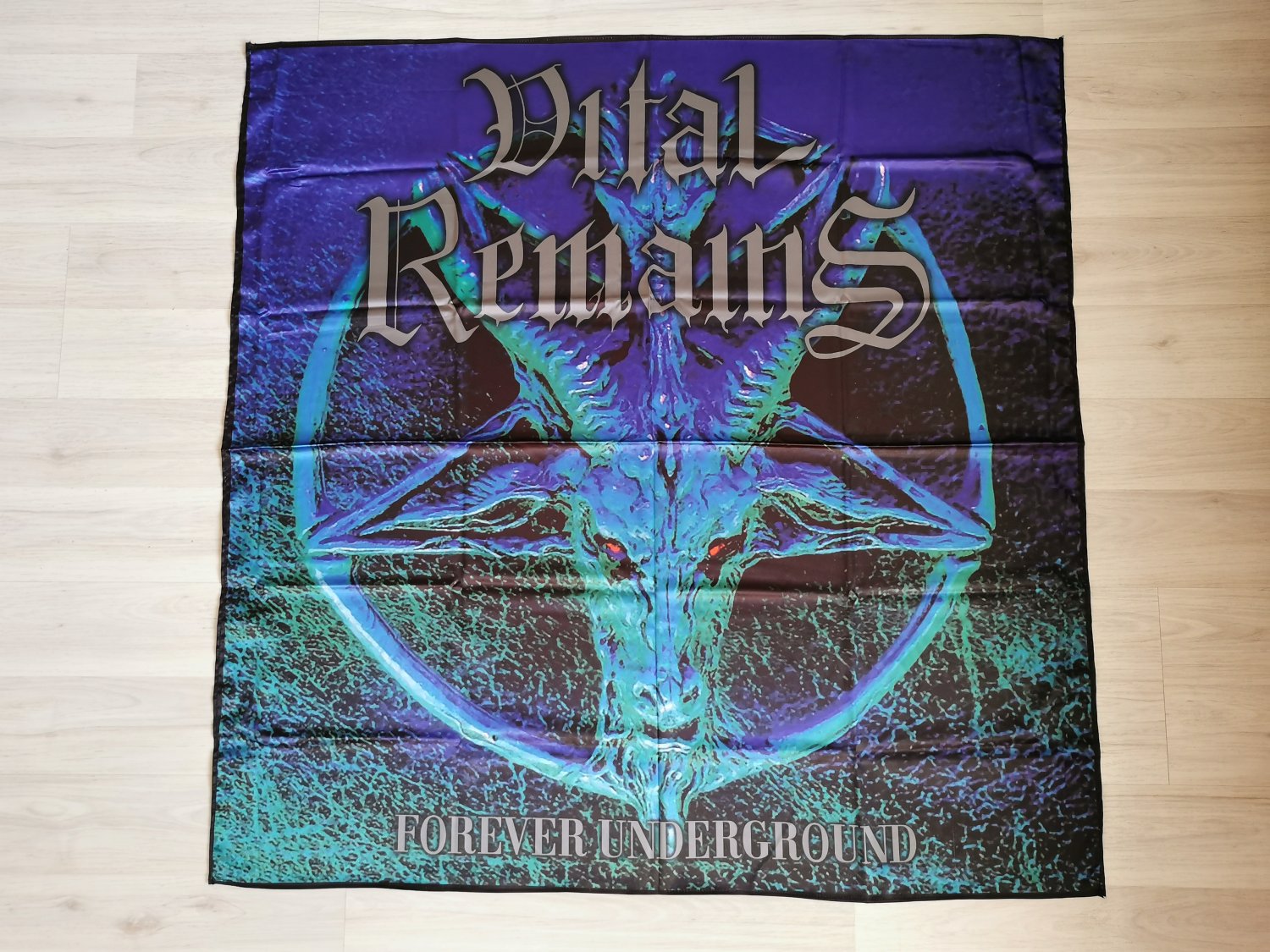 VITAL REMAINS - Forever underground FLAG cloth poster Death metal Deicide Glen Benton