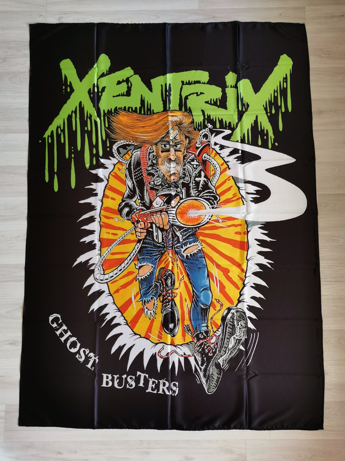 XENTRIX - Ghostbusters FLAG Cloth poster Banner British thrash metal ...