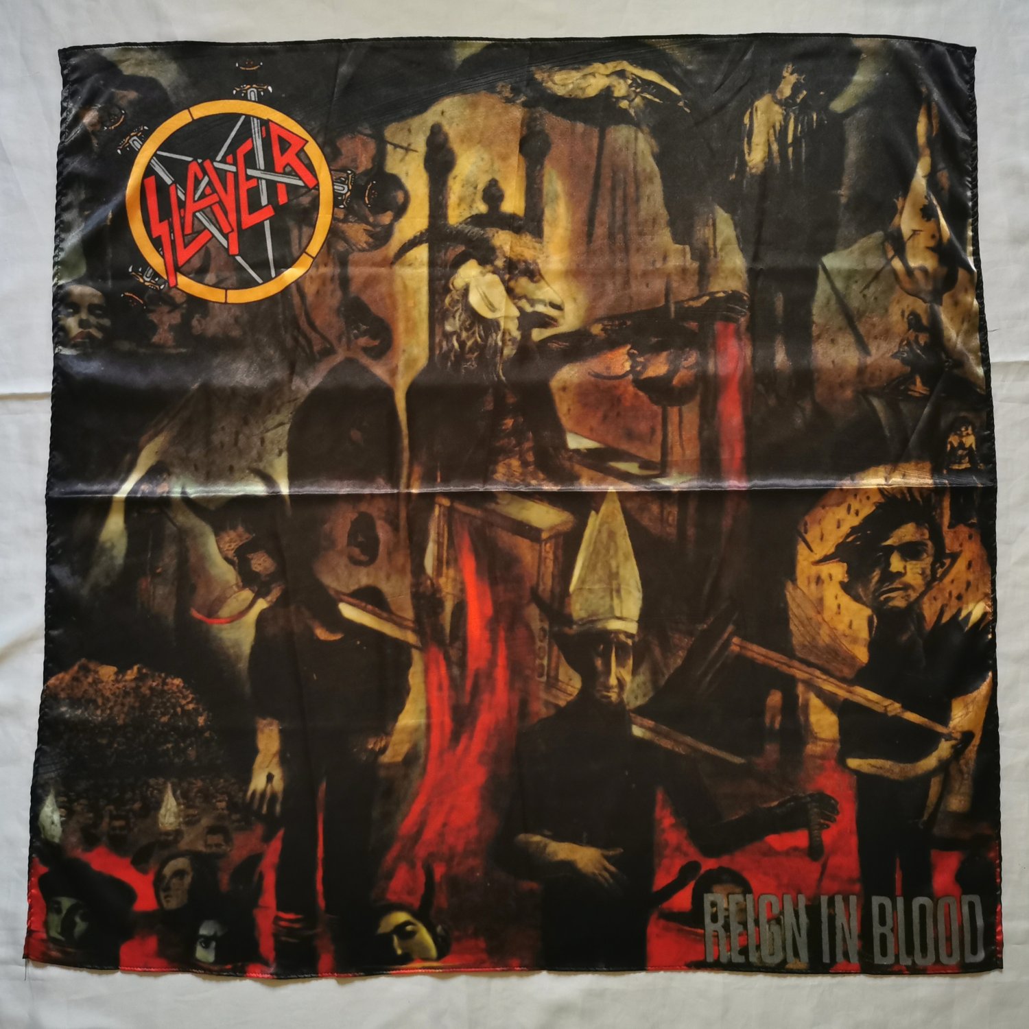 SLAYER - Reign In Blood FLAG cloth Poster Banner Thrash METAL Jeff Hanneman