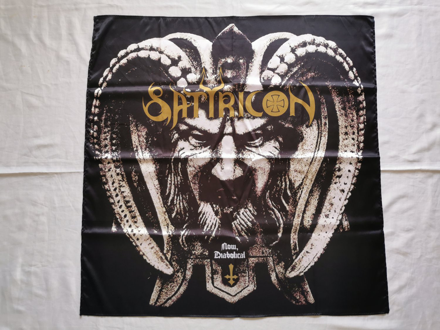 SATYRICON - Now diabolical FLAG cloth Poster Banner Black METAL Mayhem Immortal