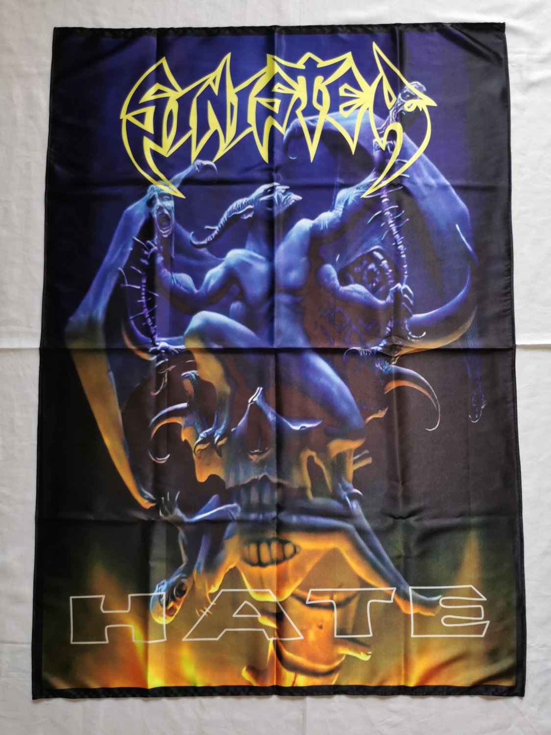 SINISTER - Hate FLAG cloth POSTER Banner Death METAL Asphyx Bolt Thrower