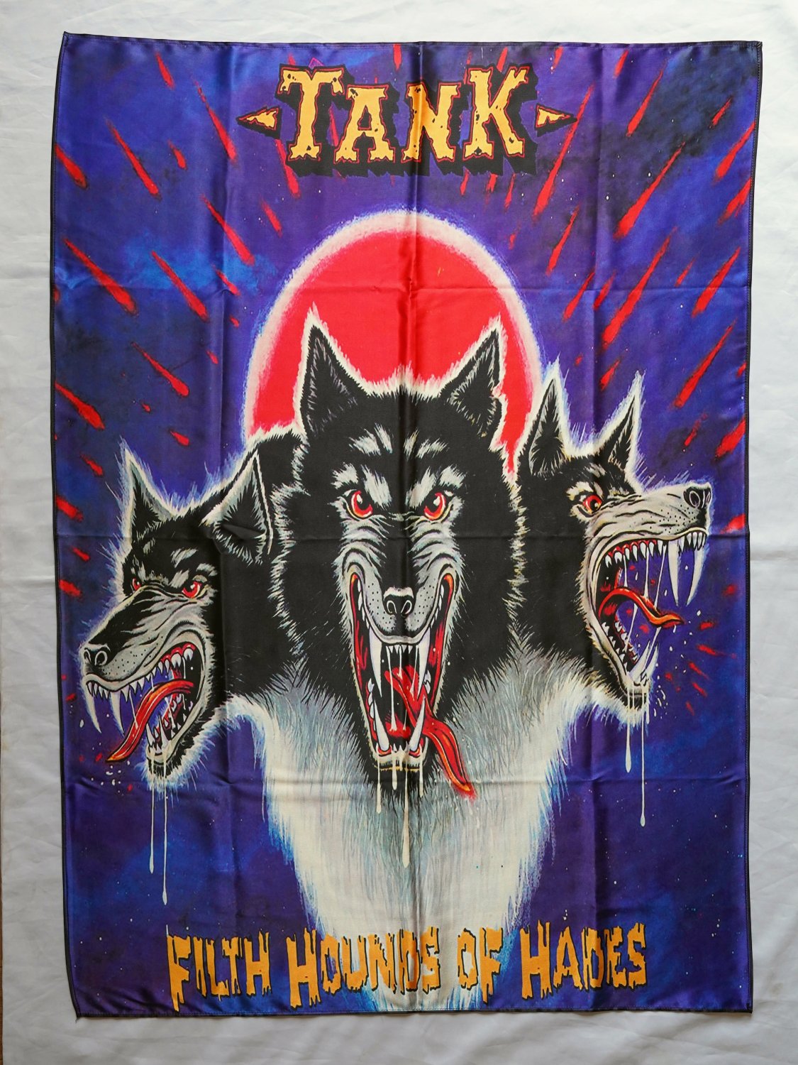 TANK - Filth hounds of Hades FLAG cloth poster banner Heavy METAL NWOBHM