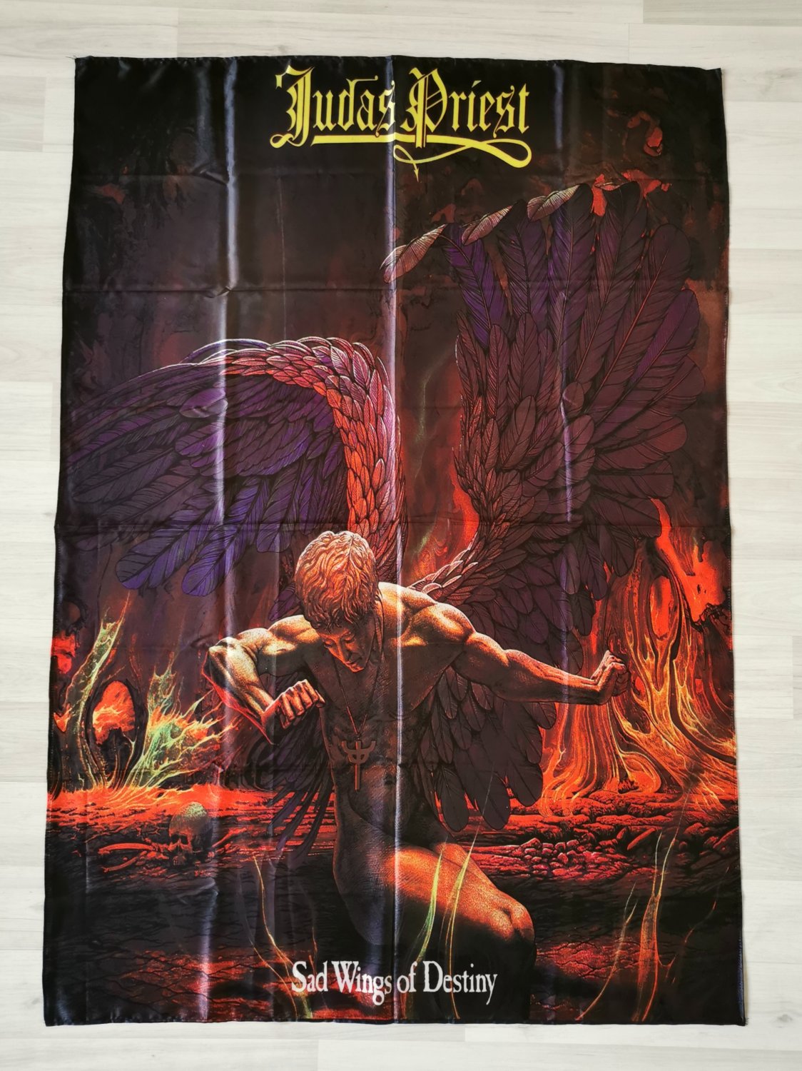 JUDAS PRIEST - Sad wings of destiny FLAG cloth POSTER Banner Heavy METAL NWOBHM