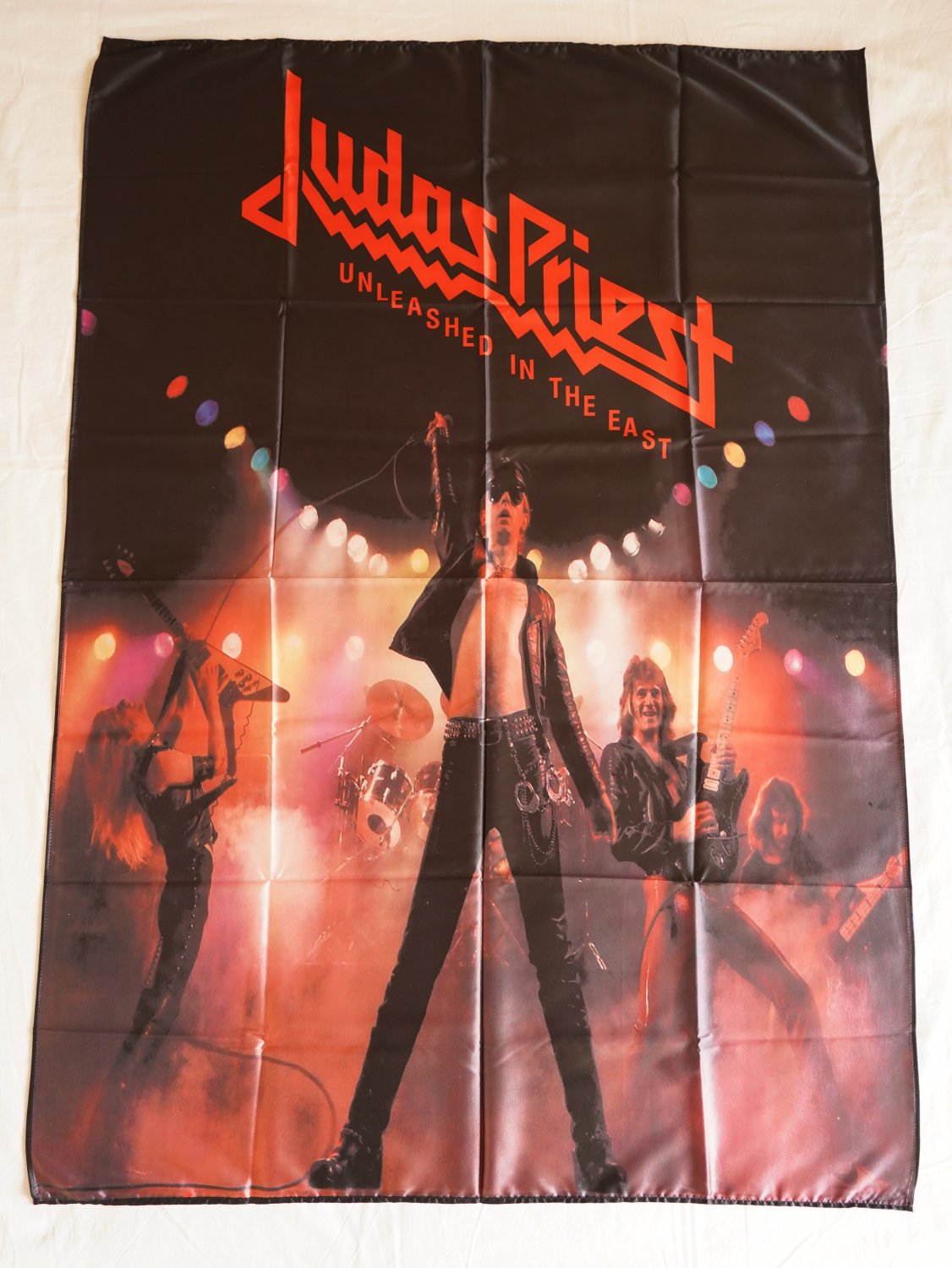 JUDAS PRIEST - Unleashed in the east FLAG Heavy metal cloth poster Rob Halford